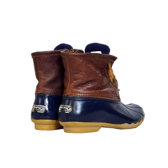 Sperry Top Sider Classic Saltwater Duck boots in Tan, Navy Womens Size 6 - Picture 5 of 10